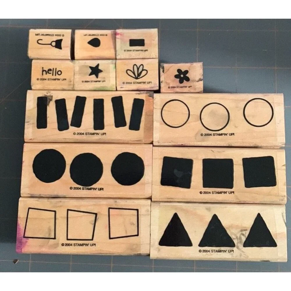 Stampin up Fun with Shapes Rubber Stamp Set